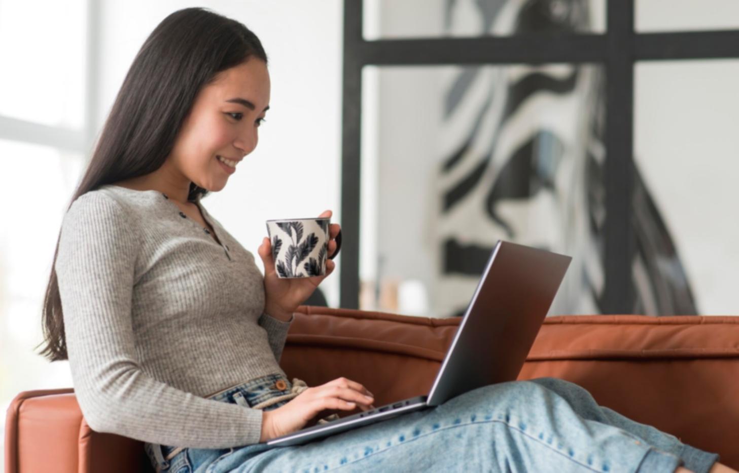 Student reviewing financial documents and investment research